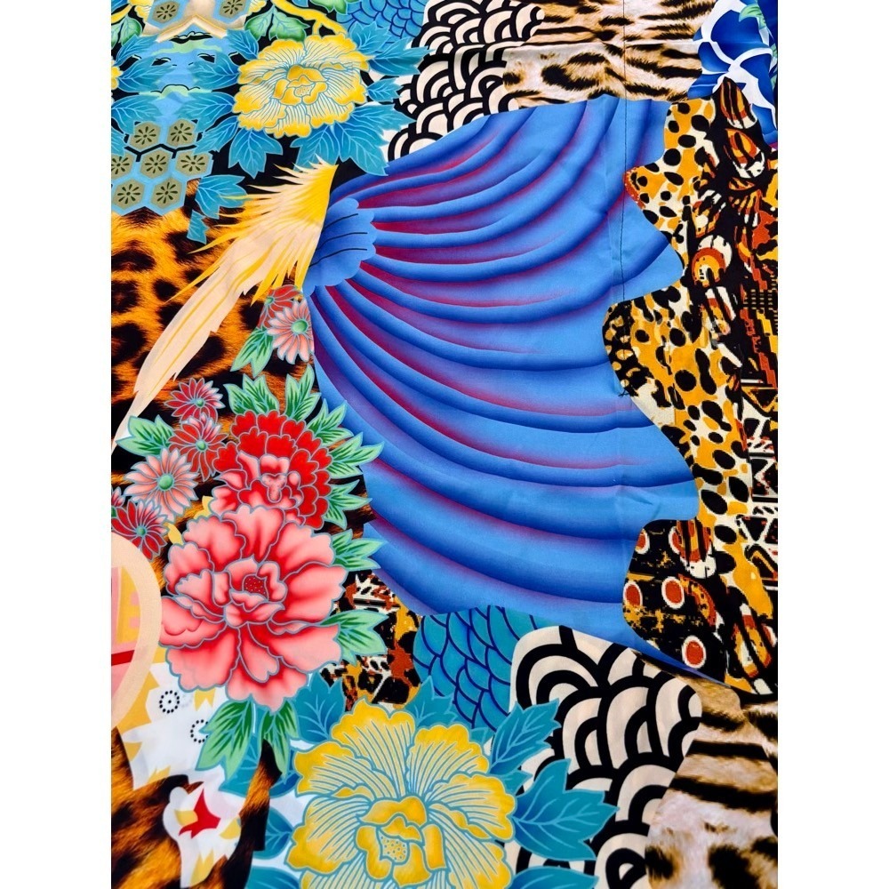 NEW Miss Lavish Muumuu Kaftan Dress Women 6-12 Leopard Floral Mrs Roper Coverup - Picture 10 of 14